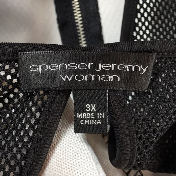 Spenser Jeremy‎ Woman Mesh & Floral Sleeveless Dress Size 3X Goth Witchy Mesh - Picture 12 of 14